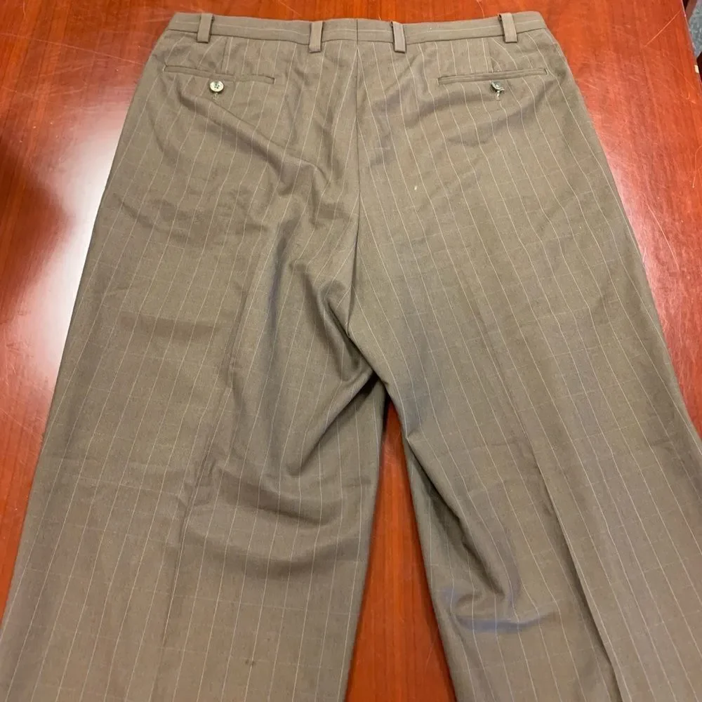 Stacy Adam’s Pleat Front Brown Dress Pants sz 37